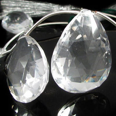 23x17-35x27mm Crystal Quartz Faceted Pears (ONLINE ORDER ONLY)