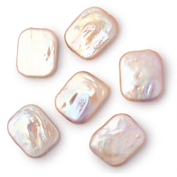 23x19-25x20mm Tonal Blush Rectangle Freshwater Pearl Focal 1 Piece (ONLINE ORDER ONLY)