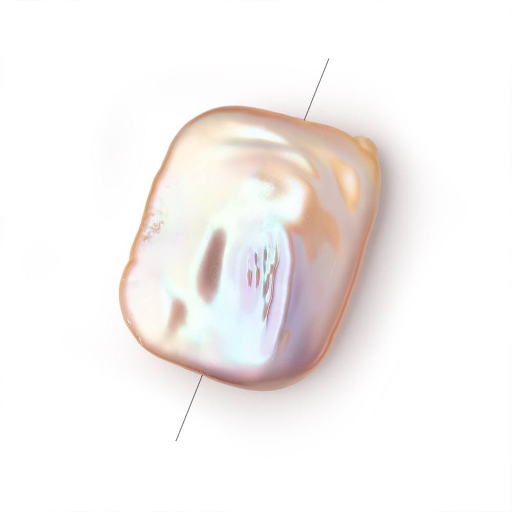 23x19-25x20mm Tonal Blush Rectangle Freshwater Pearl Focal 1 Piece (ONLINE ORDER ONLY)
