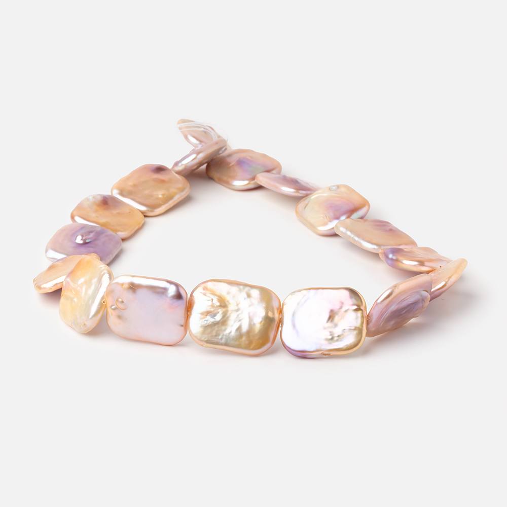 23x19-25x20mm Tonal Blush Rectangle Freshwater Pearls 15 inch 15 beads (ONLINE ORDER ONLY)