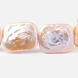 23x19-25x20mm Tonal Blush Rectangle Freshwater Pearls 15 inch 15 beads (ONLINE ORDER ONLY)