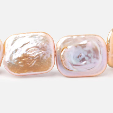 23x19-25x20mm Tonal Blush Rectangle Freshwater Pearls 15 inch 15 beads (ONLINE ORDER ONLY)