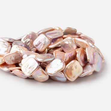 23x19-25x20mm Tonal Blush Rectangle Freshwater Pearls 15 inch 15 beads (ONLINE ORDER ONLY)