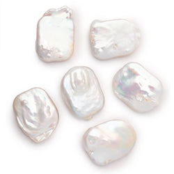 23x19-27x21mm Rosé White Rectangle Freshwater Pearl Focal 1 piece (ONLINE ORDER ONLY)