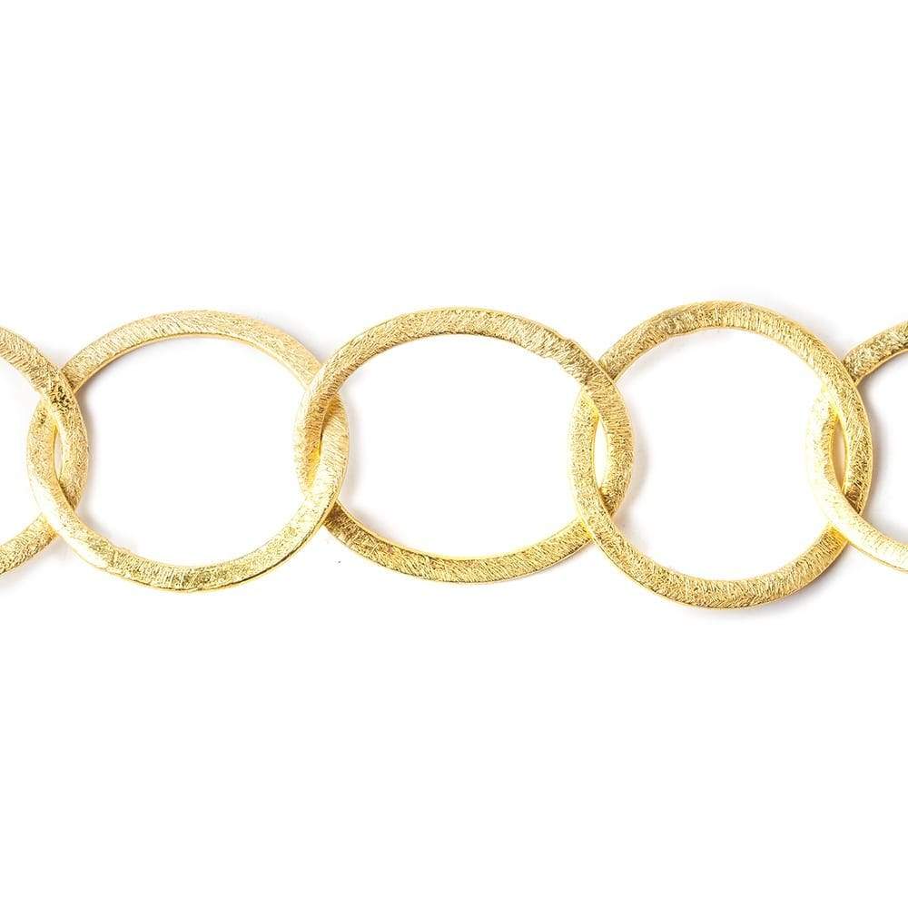 23x20mm & 22mm 22kt Gold plated Brushed Oval & Roval  Link Chain by the foot (ONLINE ORDER ONLY)