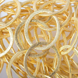23x20mm & 22mm 22kt Gold plated Brushed Oval & Roval  Link Chain by the foot (ONLINE ORDER ONLY)