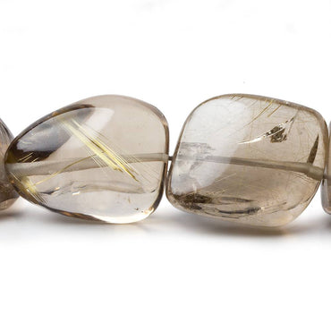 23x21-30x18mm Rutilated Quartz plain nugget beads 14 inch 20 pieces AA (ONLINE ORDER ONLY)