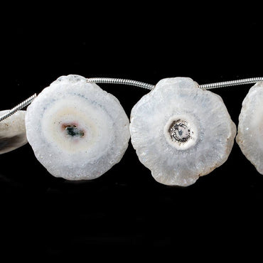 23x24-26x20mm Solar Quartz top drilled Natural Slice Beads 8 inch 8 pieces (ONLINE ORDER ONLY)