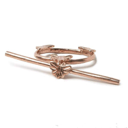 23x24mm Rose Gold plated Silver Oval Butterfly Toggle 1 pcs (ONLINE ORDER ONLY)