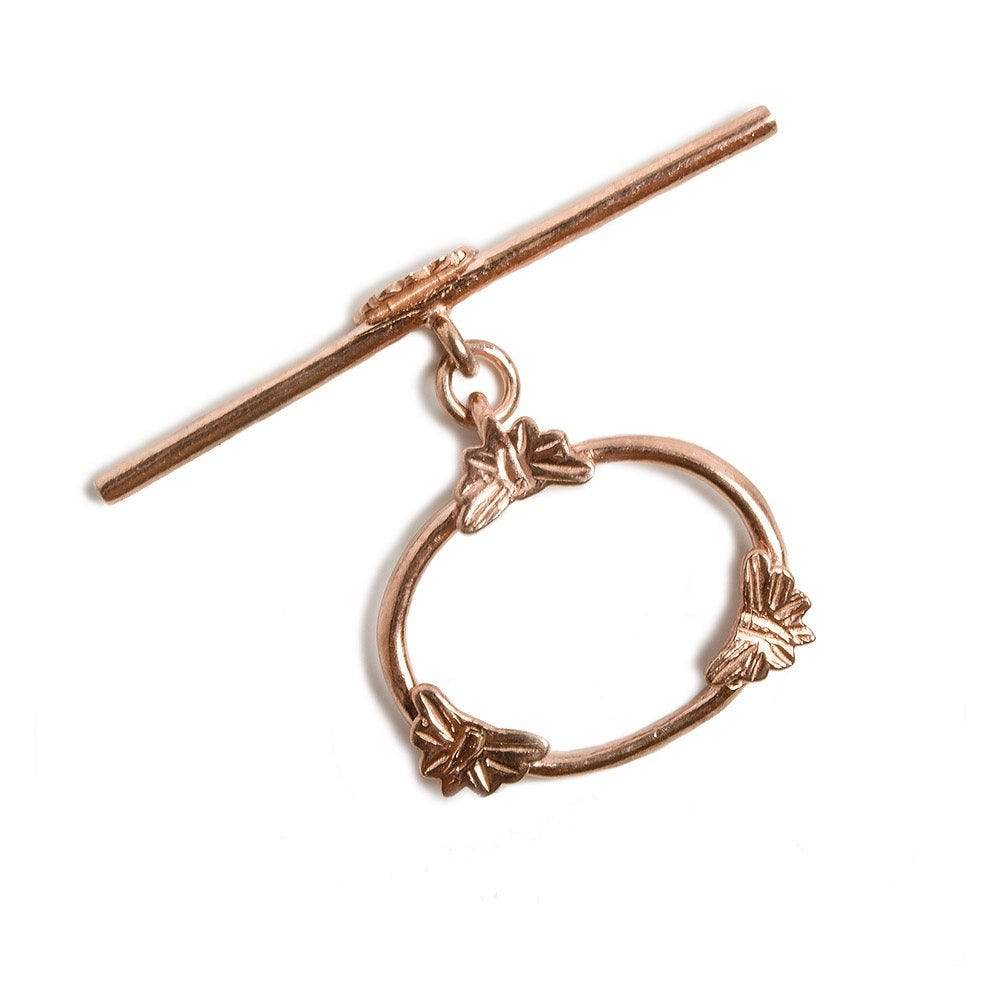 23x24mm Rose Gold plated Silver Oval Butterfly Toggle 1 pcs (ONLINE ORDER ONLY)