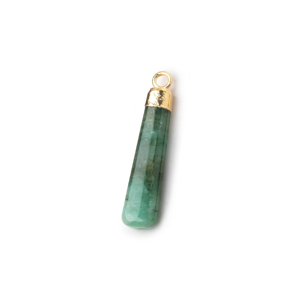 23x6mm Gold Leafed Emerald Plain Pear Pendant 1 piece (ONLINE ORDER ONLY)