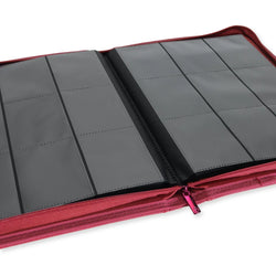 9 Pocket Exo-Tec Zip Binder : Metallic Red