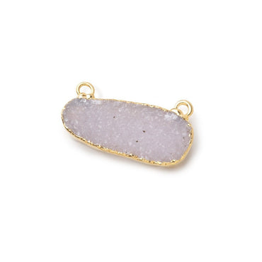 24-30mm Gold Leafed Lilac Drusy East West Connector 1 focal piece (ONLINE ORDER ONLY)
