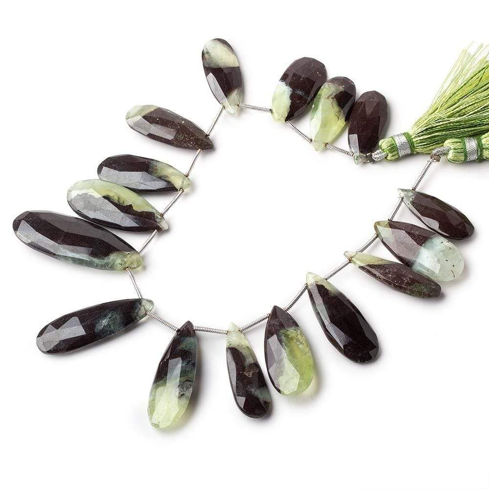 24-36mm Prehnite Beads Pear Briolette 8 inch 16 pieces (ONLINE ORDER ONLY)