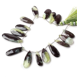 24-36mm Prehnite Beads Pear Briolette 8 inch 16 pieces (ONLINE ORDER ONLY)
