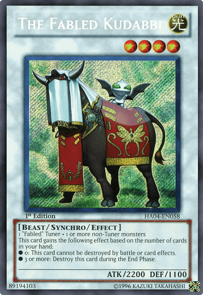 The Fabled Kudabbi [HA04-EN058] Secret Rare (ONLINE ORDER ONLY)