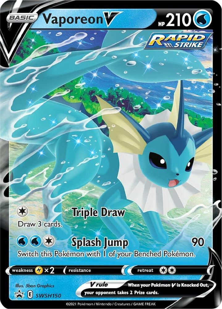 Vaporeon V (SWSH150) [Sword & Shield: Black Star Promos] (Online Only)