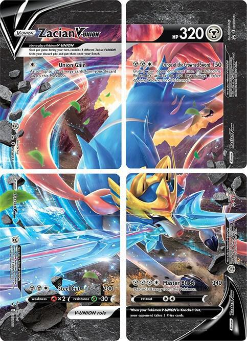 Zacian V-Union (Set of 4) [Sword & Shield: Black Star Promos] (Online Only)