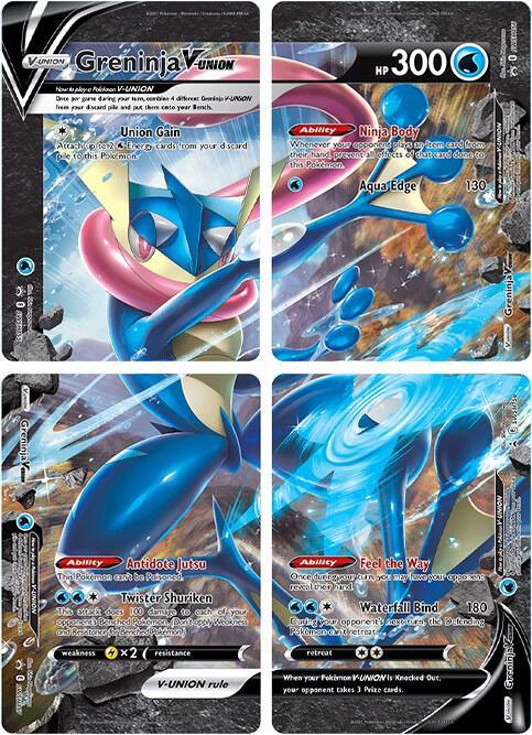 Greninja V-Union (Set of 4) [Sword & Shield: Black Star Promos] (Online Only)