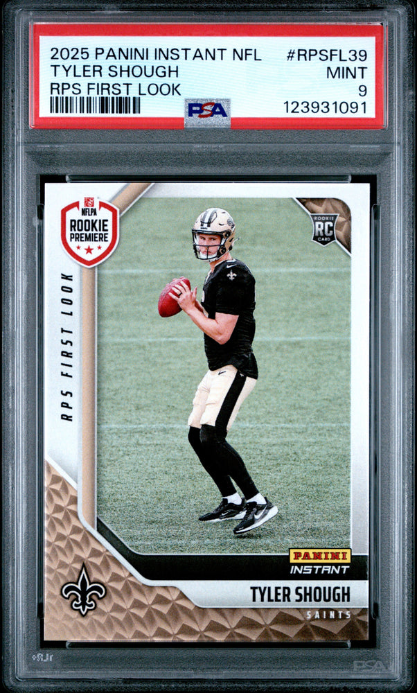 Graded 2025 Panini Instant Tyler Shough #RPSFL39 RPS First Look Rookie RC Football Card PSA 9 Mint (ONLINE ORDER ONLY)