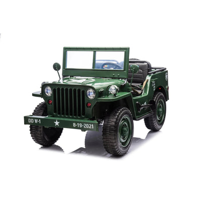 24V Freddo Military Willy Truck 3 Seater Electric Ride on (ONLINE ORDER ONLY)