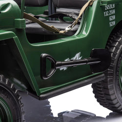 24V Freddo Military Willy Truck 3 Seater Electric Ride on (ONLINE ORDER ONLY)