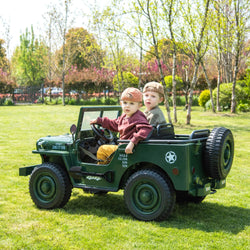 24V Freddo Military Willy Truck 3 Seater Electric Ride on (ONLINE ORDER ONLY)