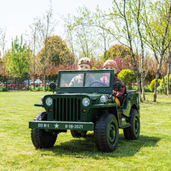 24V Freddo Military Willy Truck 3 Seater Electric Ride on (ONLINE ORDER ONLY)