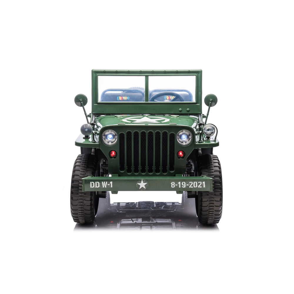 24V Freddo Military Willy Truck 3 Seater Electric Ride on (ONLINE ORDER ONLY)