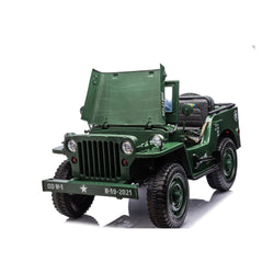 24V Freddo Military Willy Truck 3 Seater Electric Ride on (ONLINE ORDER ONLY)