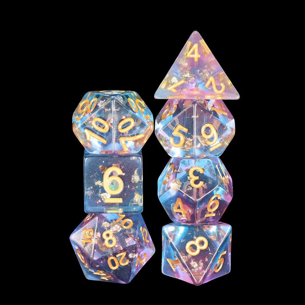 Scattered Stars 7-Dice Set Resin Dungeons and Dragons Dice Sharp Edge (Online Only)