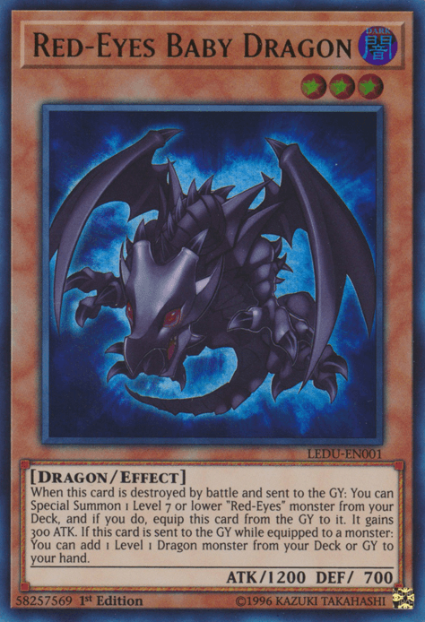 Red-Eyes Baby Dragon [LEDU-EN001] Ultra Rare (ONLINE ORDER ONLY)