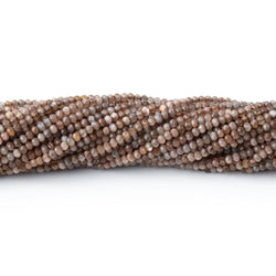 2.4mm Golden Sheen Moonstone Micro Faceted Rondelles 12.75 inch 174 Beads (ONLINE ORDER ONLY)