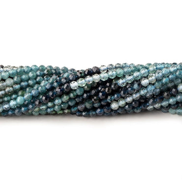 2.4mm Indicolite Tourmaline Micro Faceted Round Beads 12.5 inch 146 pieces AAA (ONLINE ORDER ONLY)