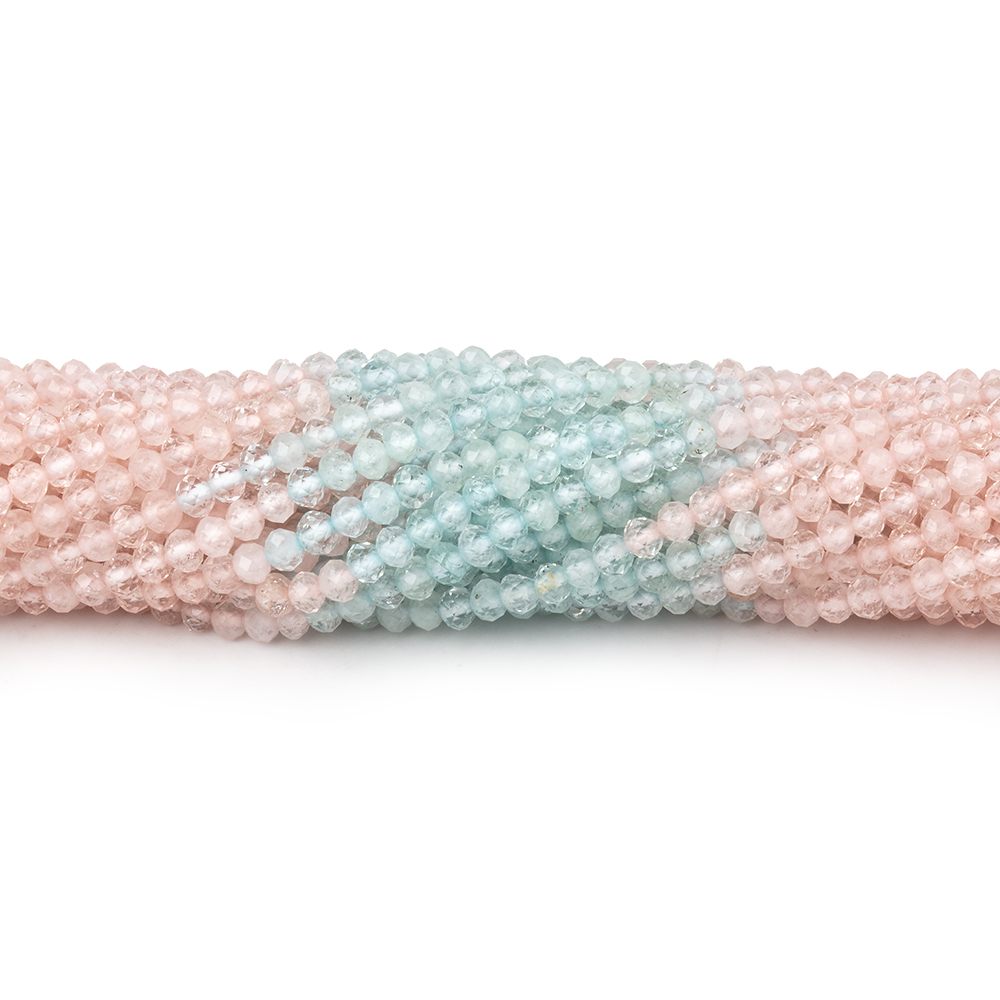 2.4mm Multi Beryl Micro Faceted Rondelle Beads 12.5 inch 164 pieces (ONLINE ORDER ONLY)