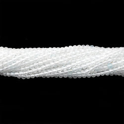 2.4mm Natural White Topaz Micro Faceted Rondelles 12.5 inch 144 beads (ONLINE ORDER ONLY)