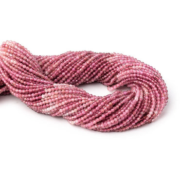 2.4mm Pink Tourmaline Micro Faceted Round Beads 12.5 inch 144 pieces (ONLINE ORDER ONLY)