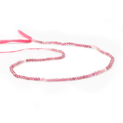2.4mm Pink Tourmaline Micro Faceted Round Beads 12.5 inch 144 pieces (ONLINE ORDER ONLY)