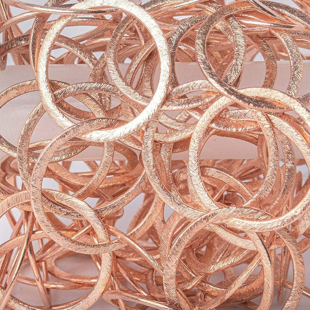 24mm Rose Gold Plated Brushed Round Link Chain (ONLINE ORDER ONLY)