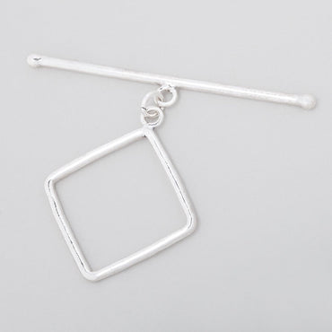 24mm Sterling Silver Diamond Shape Toggle 1 piece (ONLINE ORDER ONLY)