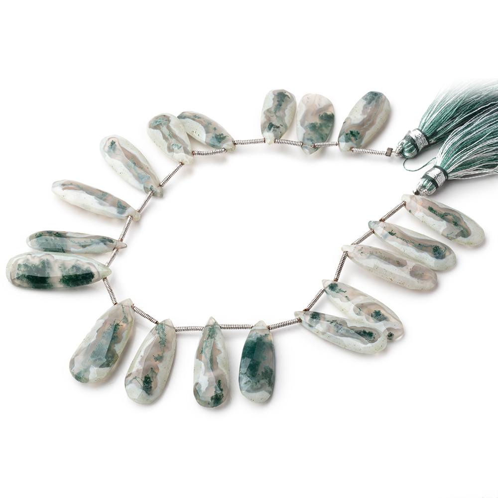 24x10-29x11mm Peacock Solar Quartz Faceted Pear Beads 8 inch 18 pieces (ONLINE ORDER ONLY)