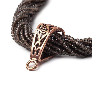 24x10mm Copper Bail Art Deco Design Set of 2 (ONLINE ORDER ONLY)