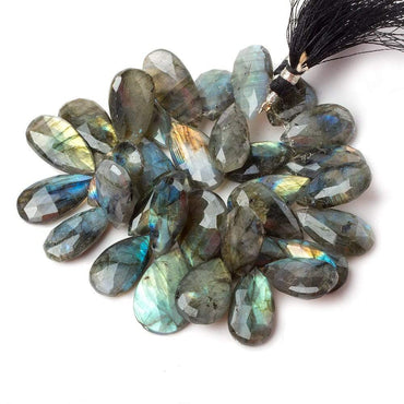 24x13-28x17mm Labradorite faceted pear briolette beads 7 inch 34 pieces A (ONLINE ORDER ONLY)
