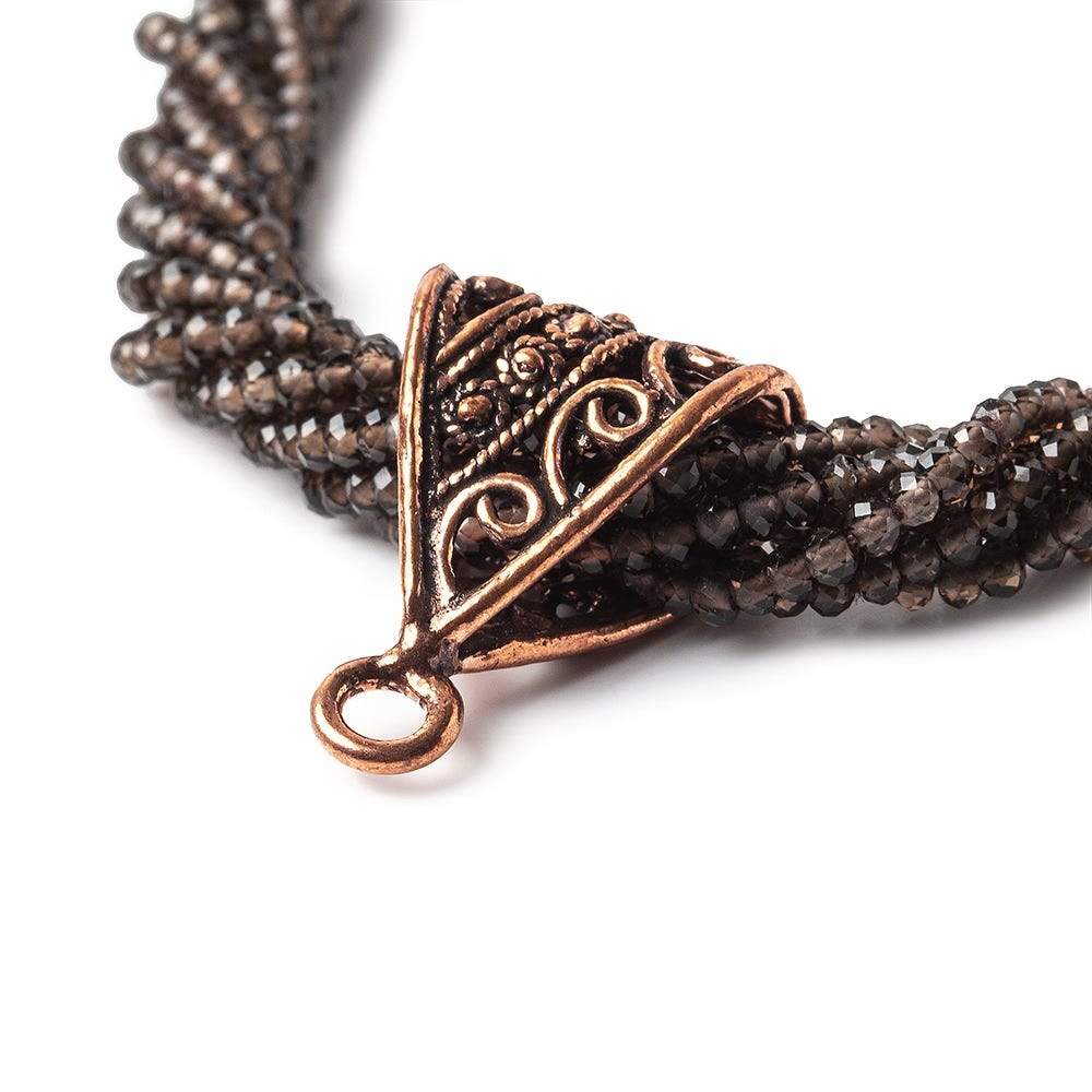 24x14x12mm Copper Bail Scroll And Miligrain Design Set of 2 (ONLINE ORDER ONLY)