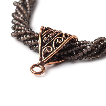 24x14x12mm Copper Bail Scroll And Miligrain Design Set of 2 (ONLINE ORDER ONLY)