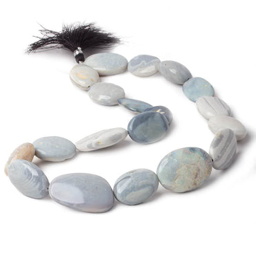 24x17-33x21mm Australian Blue Grey Opal Plain Oval Beads 19 inch 19 pieces (ONLINE ORDER ONLY)