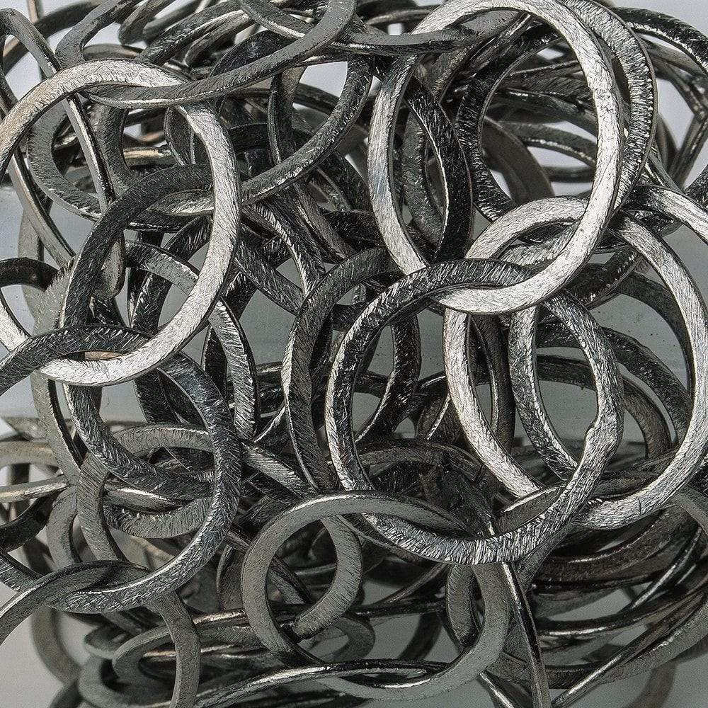 24x20mm-22x21mm Black Gold Plated Brushed Oval & Roval Link Chain by the foot (ONLINE ORDER ONLY)