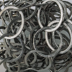 24x20mm-22x21mm Black Gold Plated Brushed Oval & Roval Link Chain by the foot (ONLINE ORDER ONLY)