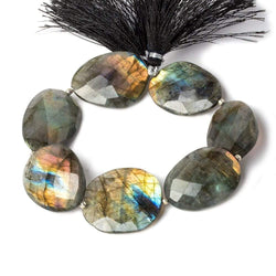 24x22-28x22mm Labradorite faceted nugget beads 8 inch 8 pieces (ONLINE ORDER ONLY)