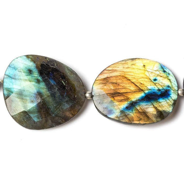 24x22-28x22mm Labradorite faceted nugget beads 8 inch 8 pieces (ONLINE ORDER ONLY)